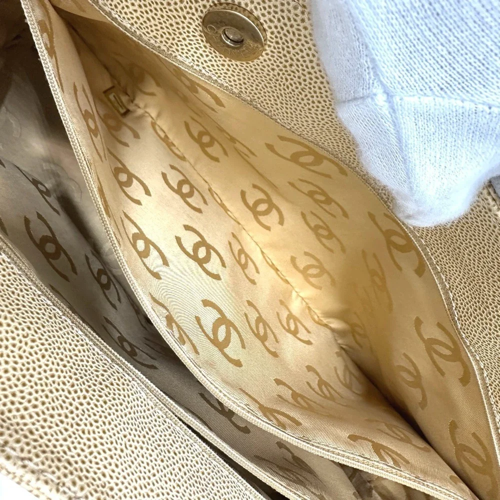 CHANEL Cream Tote Bag